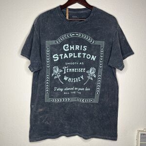 Chris Stapleton Shirt SZ L Acid Wash Tennessee Whiskey Graphic Country Music